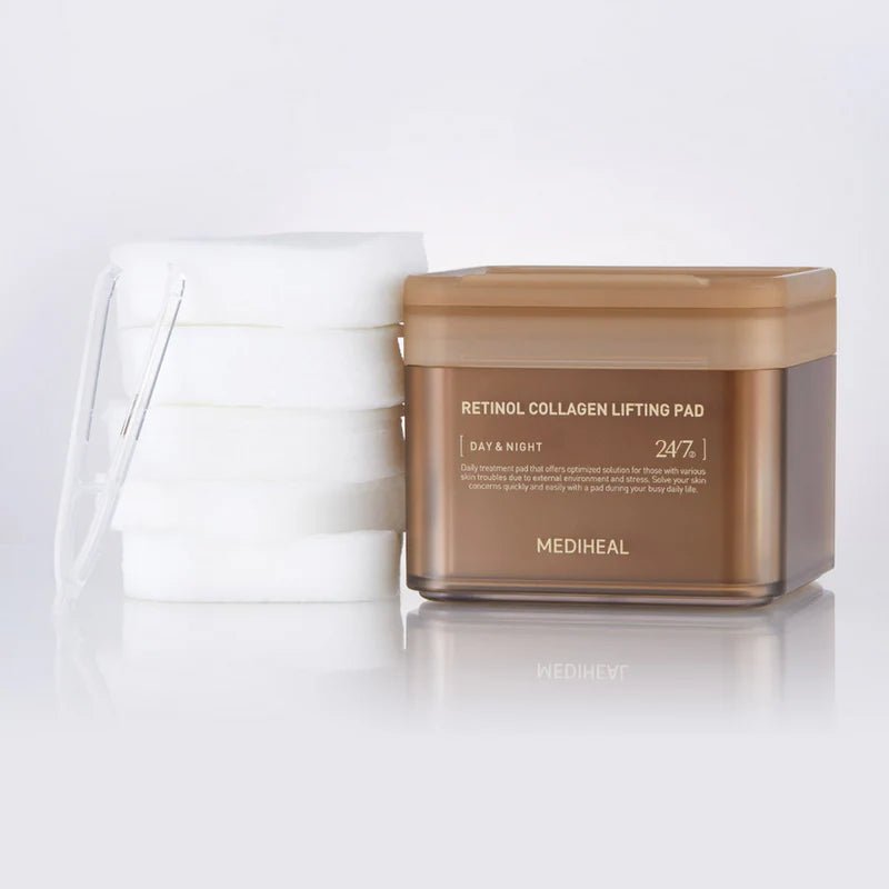 Mediheal Retinol Collagen Lifting Pad 100PCS – Anti - Aging Pads for Firming, Lifting & Smooth Skin - Korean Beauty KR