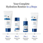 ROUND LAB Birch Juice Moisturizing Mini Kit, 4 - Step Travel Size Skincare Set (Cleanser, Toner, Serum, Cream), Daily Skin Care Routine Trial Kit for Acne - Prone and Sensitive Skin, Korean Skin Care - Korean Beauty KR