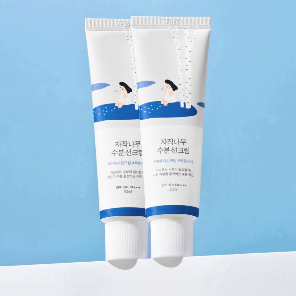 Round Lab Birch Juice Moisturizing Sunscreen SPF 50+ PA++++ 50ML+50ML - Korean Beauty KR