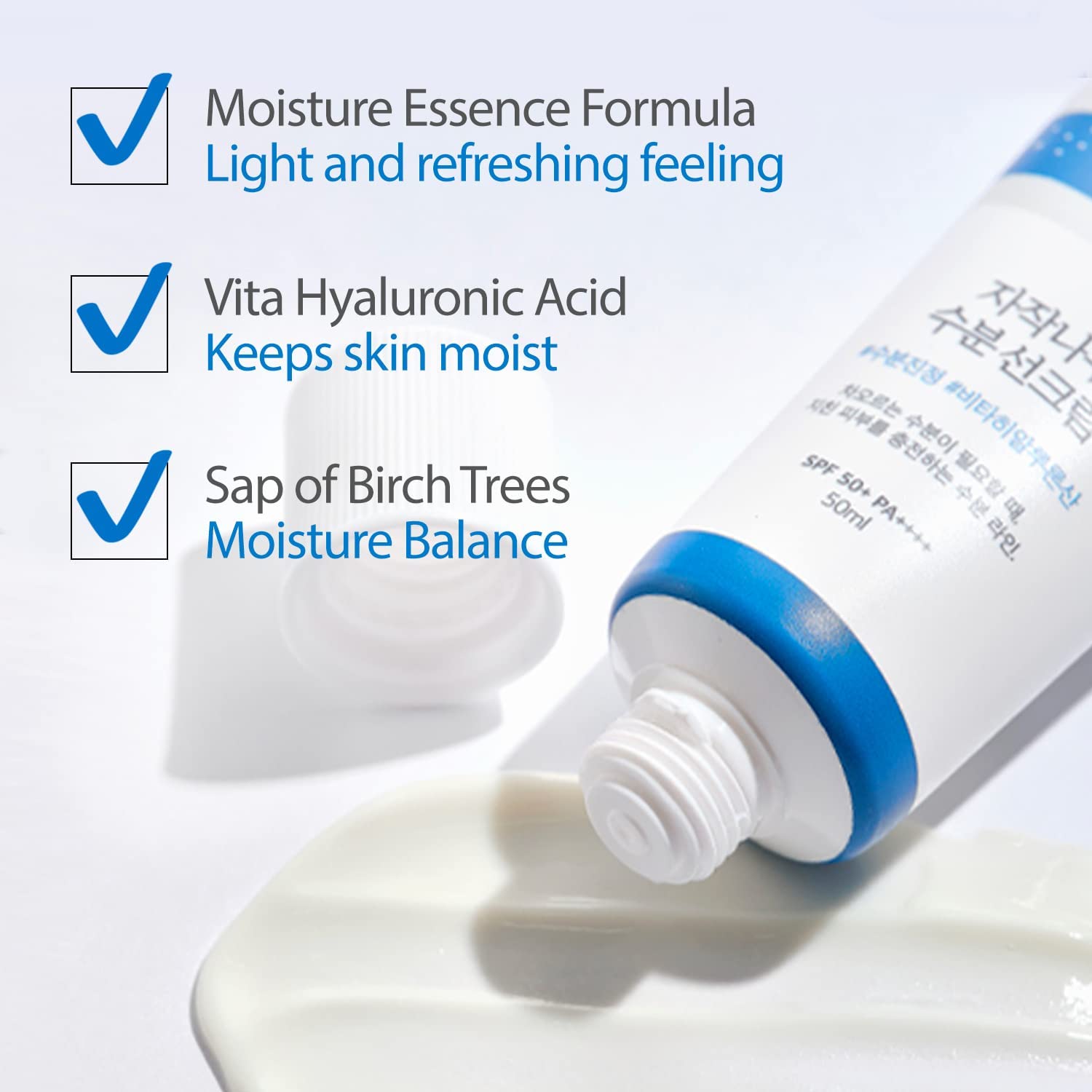 Round Lab Birch Juice Moisturizing Sunscreen SPF 50+ PA++++ 50ML+50ML - Korean Beauty KR