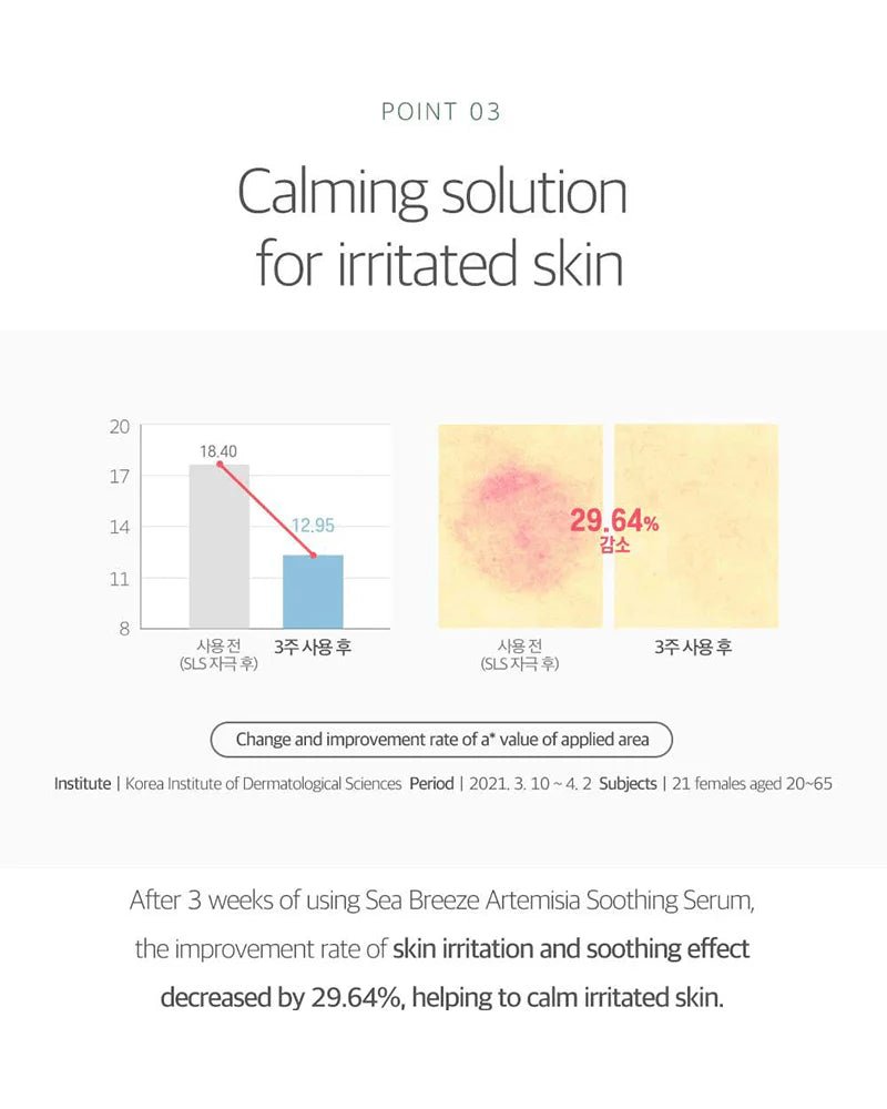 Round Lab Mugwort Calming Serum 50ml – Soothing & Hydrating Serum for Sensitive, Irritated Skin - Korean Beauty KR