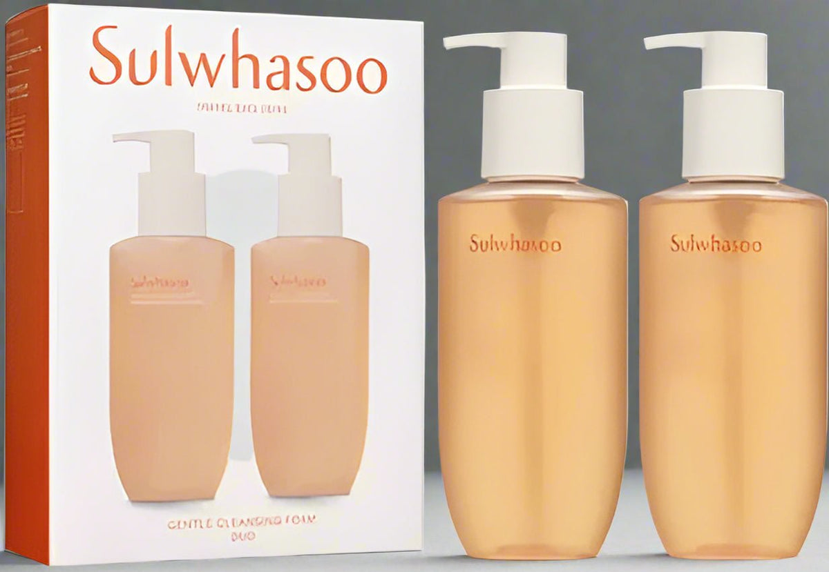 Sulwhasoo Gentle Cleansing Foam Duo Set – Mild & Hydrating Cleansing Foam for Soft, Clean Skin - Korean Beauty KR