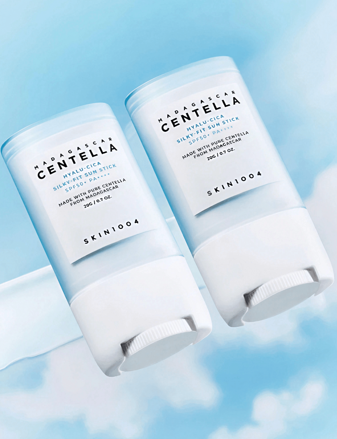 Skin1004 MADAGASCAR CENTELLA HYALU - CICA SILKY - FIT SUN STICK - 2 Pack - Korean Beauty KR