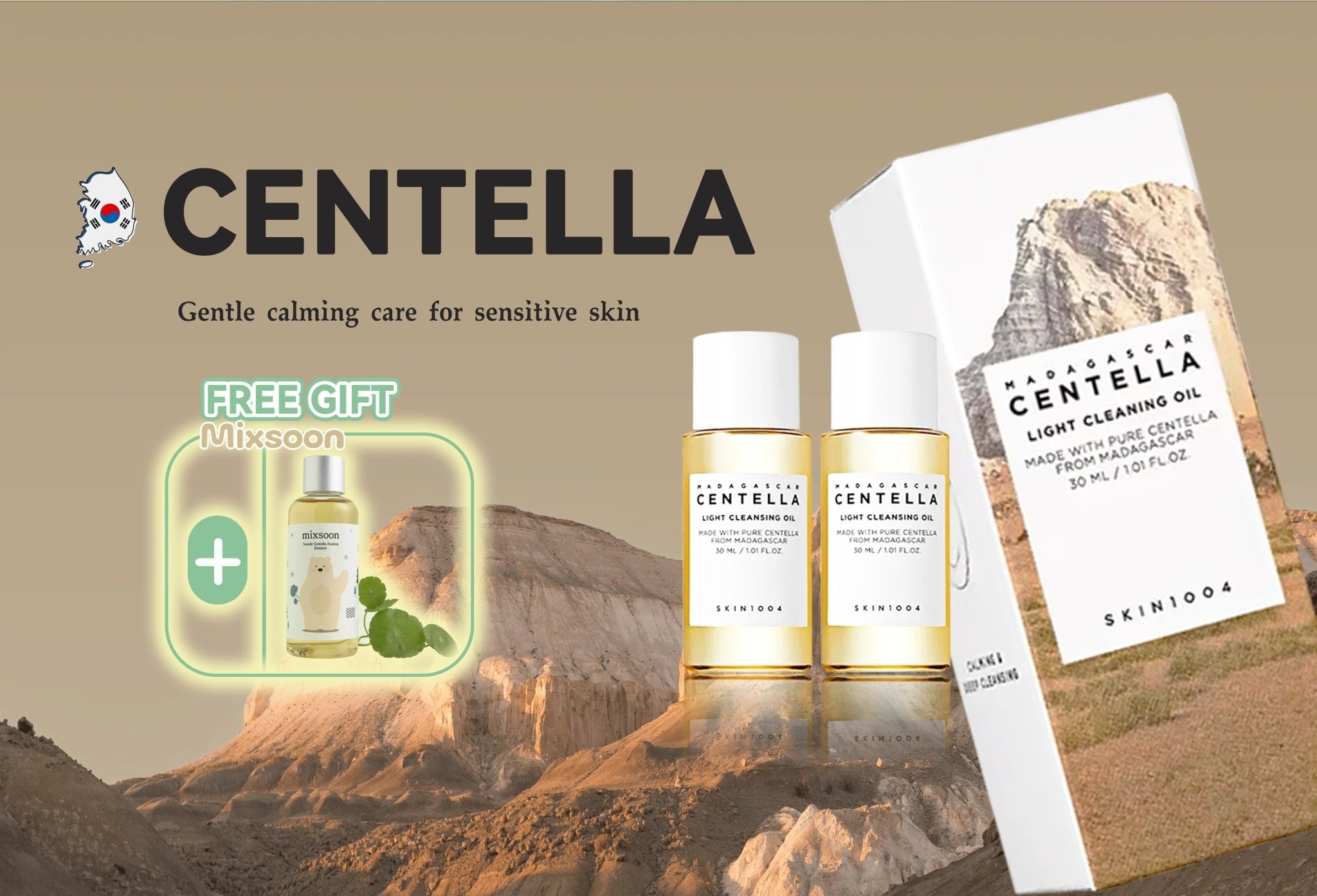 SKIN1004 Madagascar Centella Light Cleansing Oil 30mlx2 – Special bundle Set - Korean Beauty KR