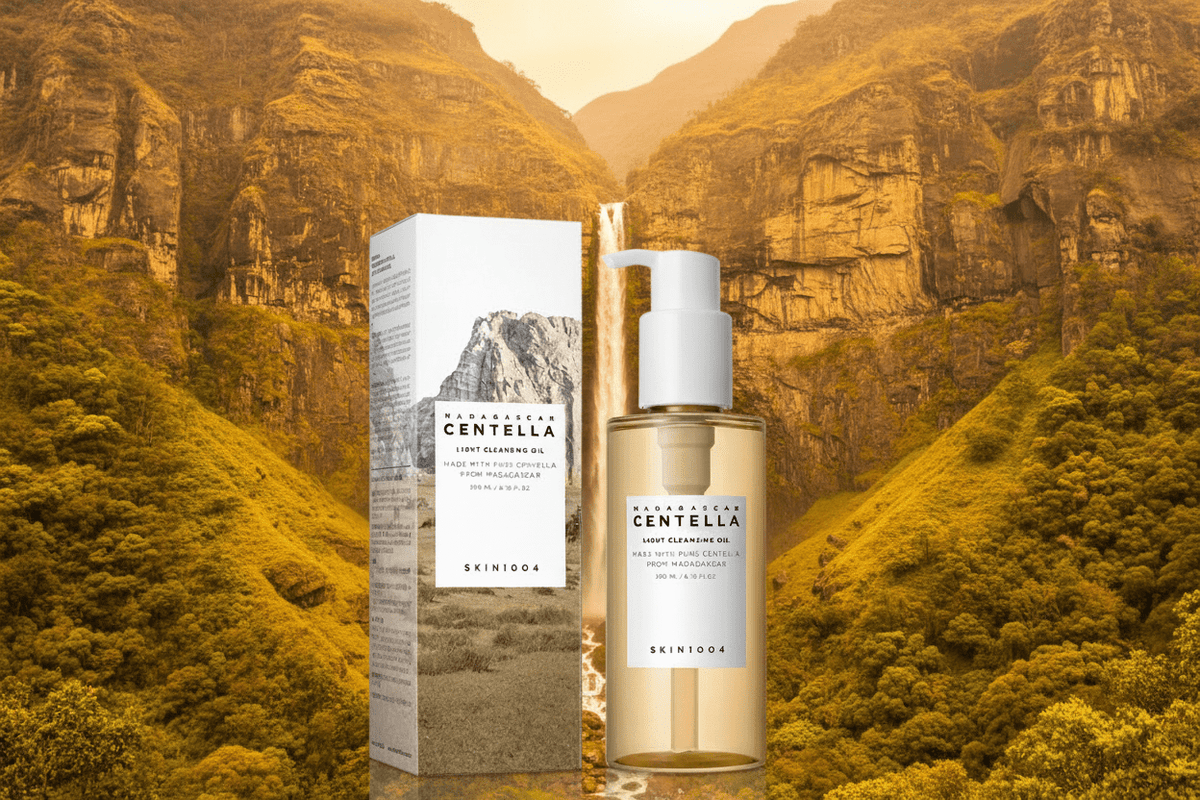 SKIN1004 Madagascar Centella Light Cleansing Oil – Gentle & Hydrating Oil Cleanser for Sensitive, Clean Skin - Korean Beauty KR