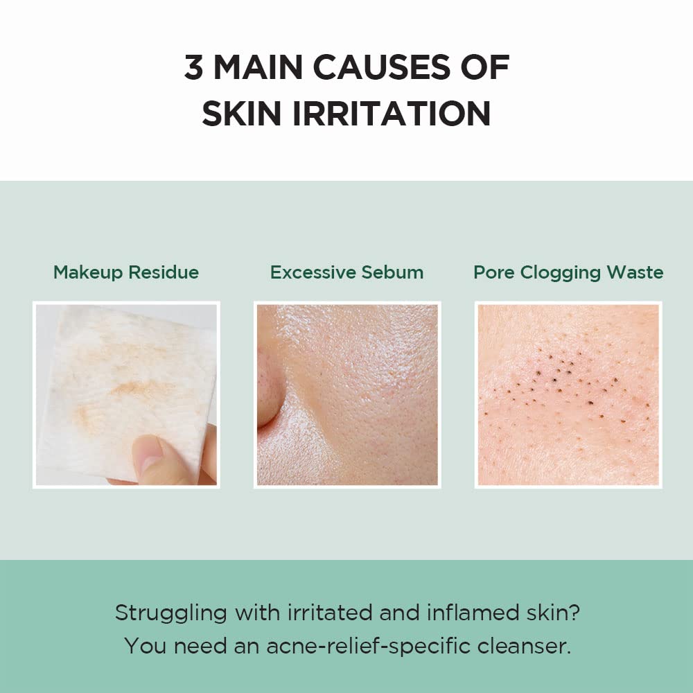 SKIN1004 Madagascar Centella Tea - Trica BHA Foam 4.22 fl.oz, 125ml, Professional Cleansing Care and Relief to Acne - Prone Skin - Korean Beauty KR