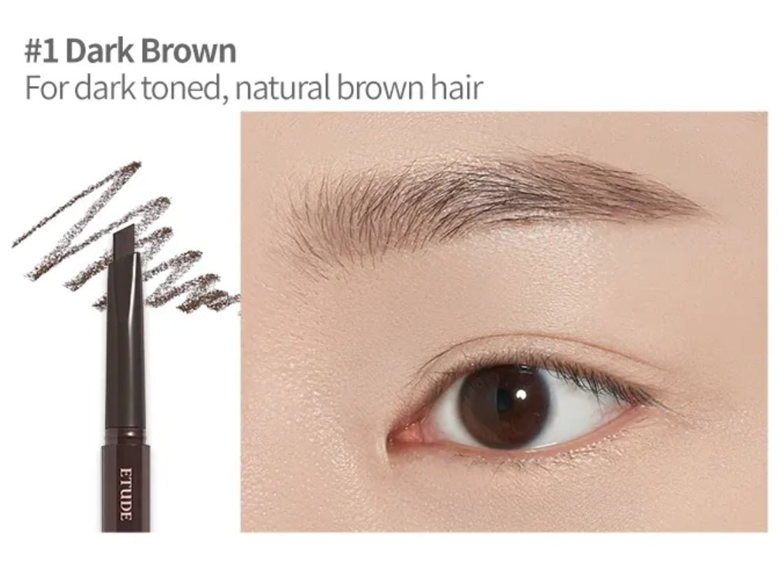 Etude House Drawing Eyes Brow Pencil – Precision Brow Pencil for Natural, Defined Eyebrows - Korean Beauty KR