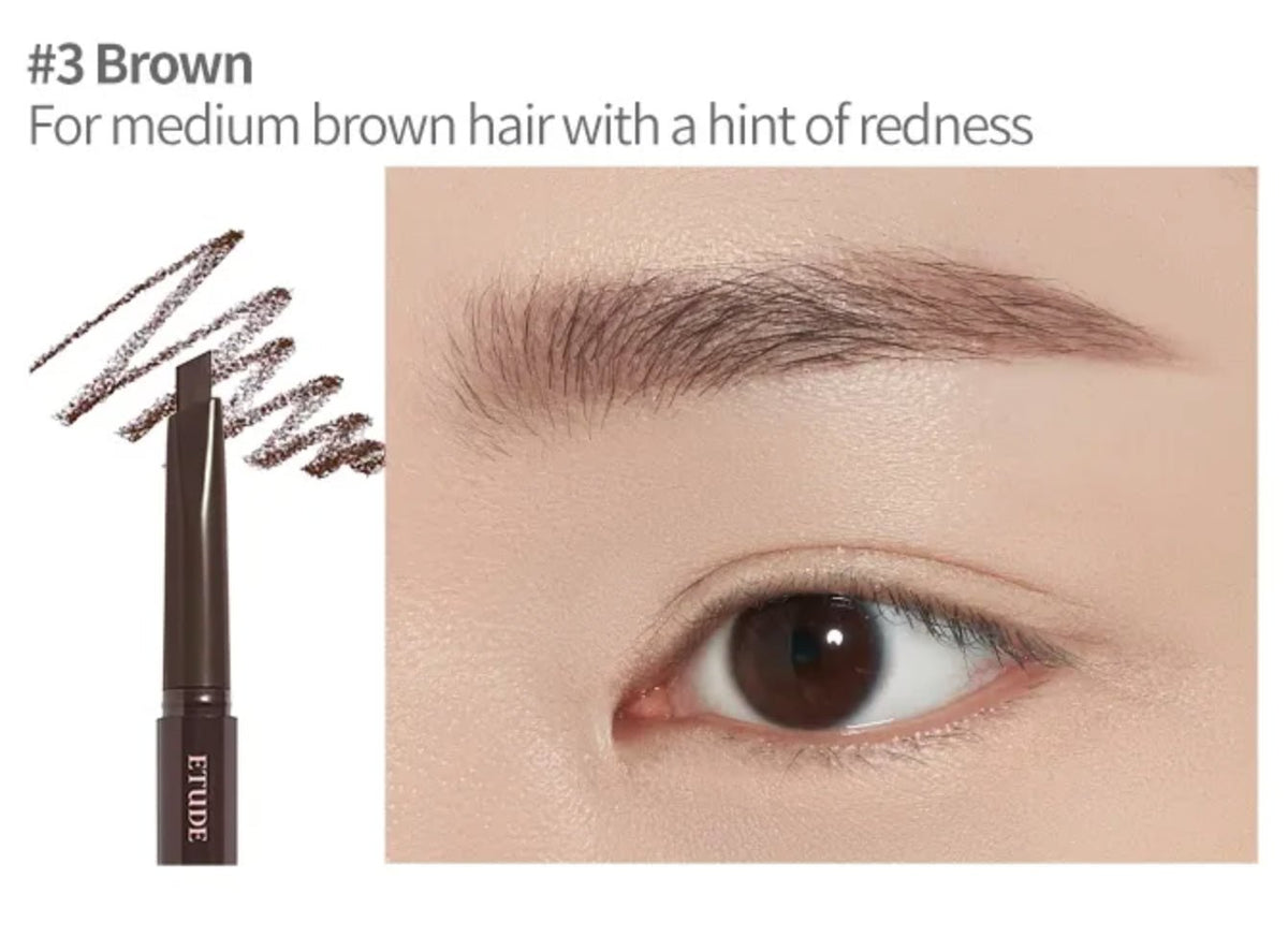 Etude House Drawing Eyes Brow Pencil – Precision Brow Pencil for Natural, Defined Eyebrows - Korean Beauty KR
