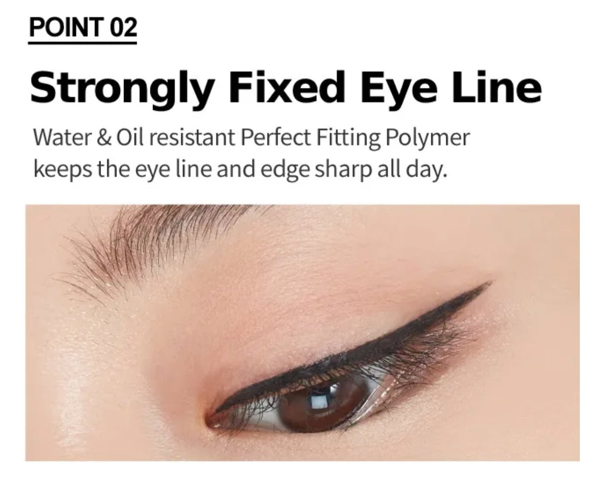 Etude House Drawing Show Brush Liner – Precise & Long - Lasting Liquid Eyeliner for Defined, Bold Eyes - Korean Beauty KR