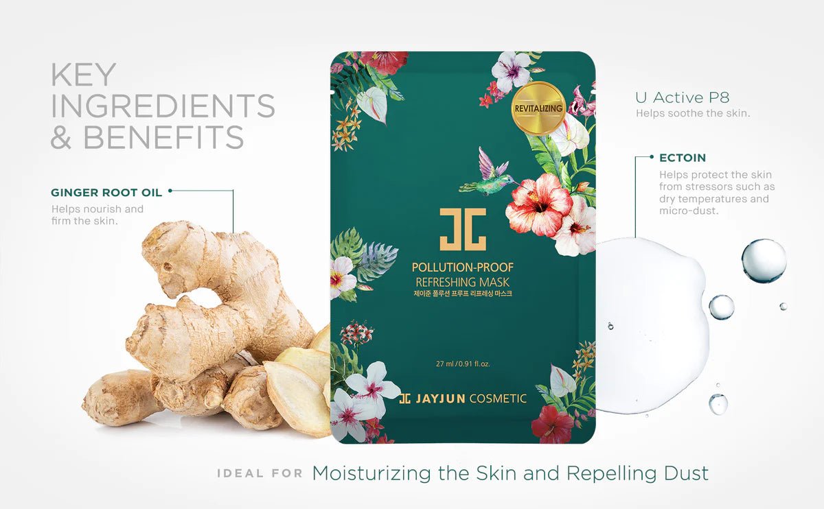 Jayjun Pollution - Proof Refreshing Mask 1 Sheet – Detoxifying & Hydrating Mask for Clean, Revitalized Skin - Korean Beauty KR