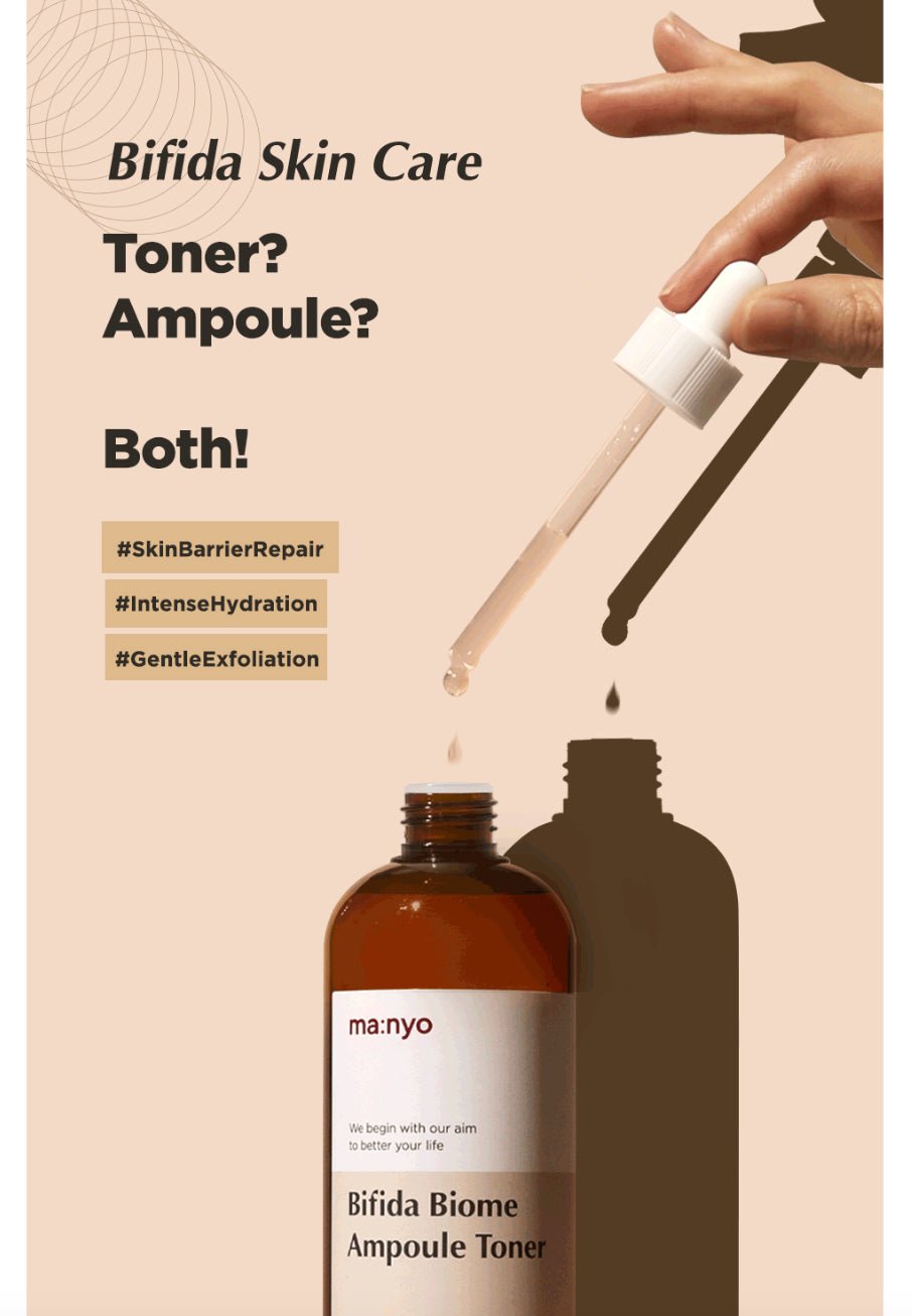 Manyo Factory Bifida Biome Ampoule Toner 400ml – Hydrating & Skin - Restoring Toner for Smooth, Balanced Skin - Korean Beauty KR