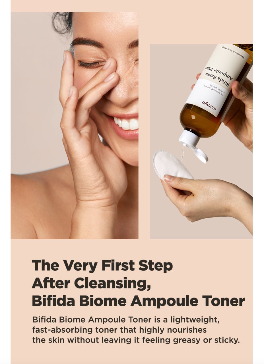 Manyo Factory Bifida Biome Ampoule Toner 400ml – Hydrating & Skin - Restoring Toner for Smooth, Balanced Skin - Korean Beauty KR