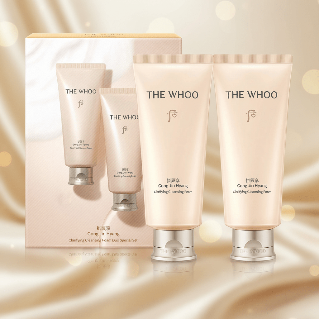 The Whoo Gongjinhyang Cleansing Foam Duo Set - Korean Beauty KR