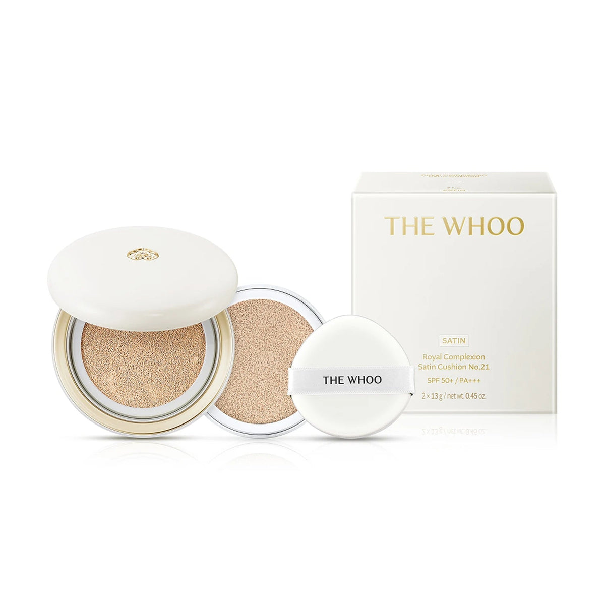 The Whoo Royal Complexion Satin Cushion No.21 SPF 50+/PA+++(Main 13g, Refill 13g) - Korean Beauty KR