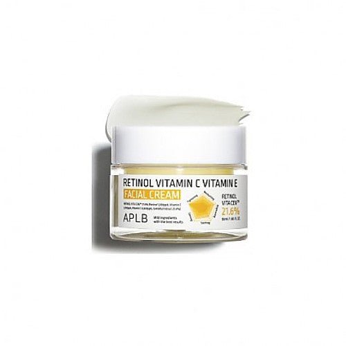 APLB Retinol Vitamin C Vitamin E Facial Cream 55ml – Anti - Aging, Brightening & Nourishing Skincare for Youthful Glow - Korean Beauty KR