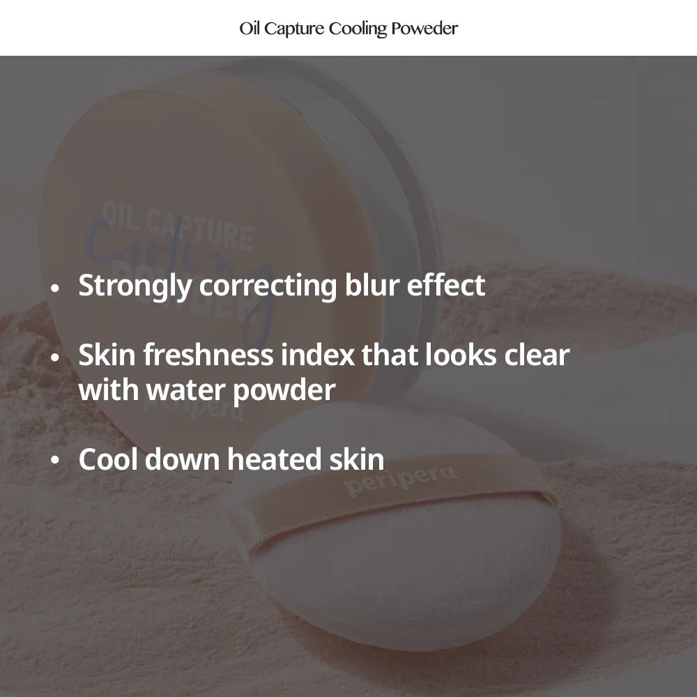 Peripera Oil Capture Cooling Powder 11g – Oil - Control & Mattifying Powder for Fresh, Shine - Free Skin - Korean Beauty KR