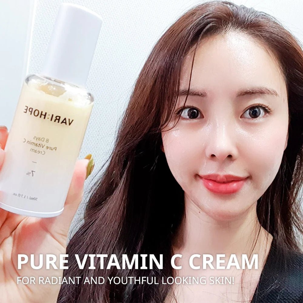 VARI:HOPE 8 Days Pure Vitamin C Cream 50ML – Brightening & Revitalizing Cream - Korean Beauty KR